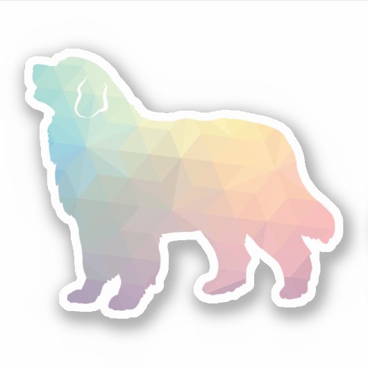 Bernese Mountain Dog Geo Silhouette Pastel Sticker (Voorkant)
