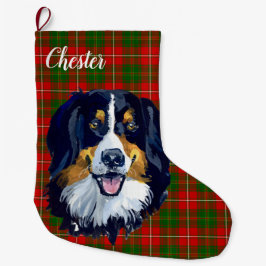 Bernese Mountain Dog gepersonaliseerd Grote Kerstsok