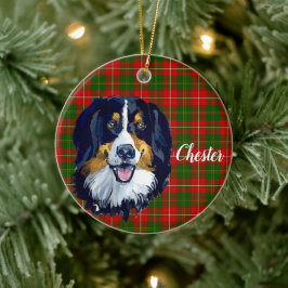 Bernese Mountain Dog gepersonaliseerd Keramisch Ornament