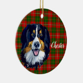 Bernese Mountain Dog gepersonaliseerd Keramisch Ornament (Rechts)