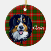 Bernese Mountain Dog gepersonaliseerd Keramisch Ornament (Voorkant)