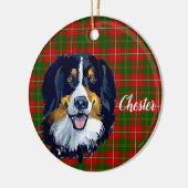 Bernese Mountain Dog gepersonaliseerd Keramisch Ornament (Links)