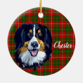 Bernese Mountain Dog gepersonaliseerd Keramisch Ornament (Achterkant)