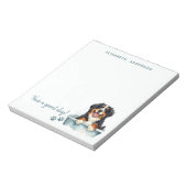 Bernese Mountain Dog gepersonaliseerd Notitieblok (Linkerzijde)