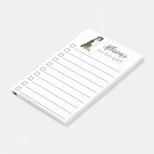 Bernese Mountain Dog gepersonaliseerd om Post- Post-it® Notes (Schuin)