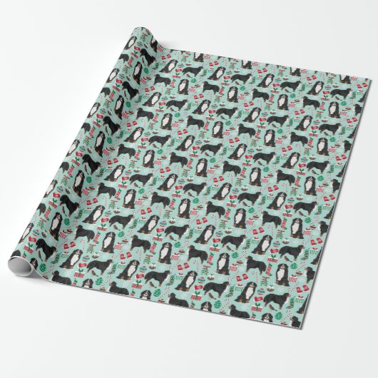 Bernese Mountain Dog Gift wrap Cadeaupapier (Uitgerold)