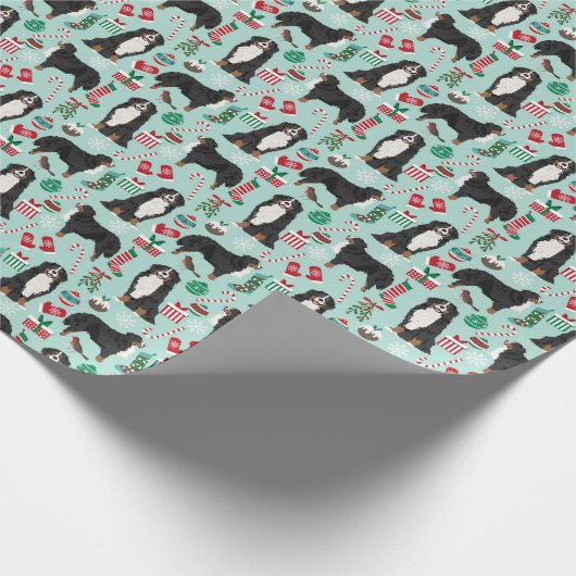 Bernese Mountain Dog Gift wrap Cadeaupapier (Hoek)