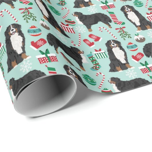 Bernese Mountain Dog Gift wrap Cadeaupapier (Rol Hoek)