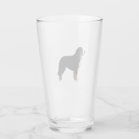 Bernese Mountain Dog Glas (Achterkant)
