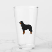 Bernese Mountain Dog Glas (Voorkant)
