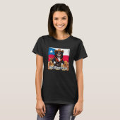 Bernese Mountain Dog God Bless Texas T-shirt (Voorkant volledig)
