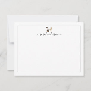 Bernese Mountain Dog Golden Doodle Border Notitiekaartje