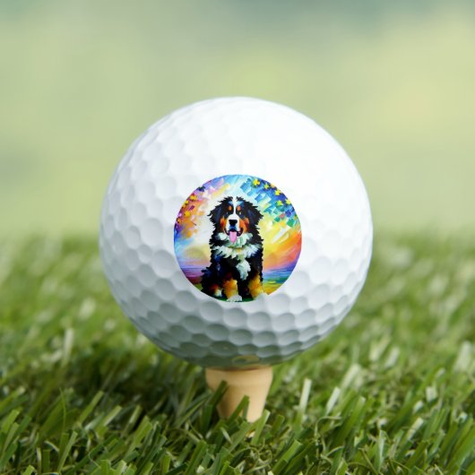 Bernese Mountain Dog Golf Balls Golfballen (Insitu Shirt)