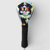 Bernese Mountain Dog Golf Head Hoesje Golfheadcover (Voorkant)