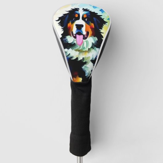 Bernese Mountain Dog Golf Head Hoesje Golfheadcover (Voorkant)