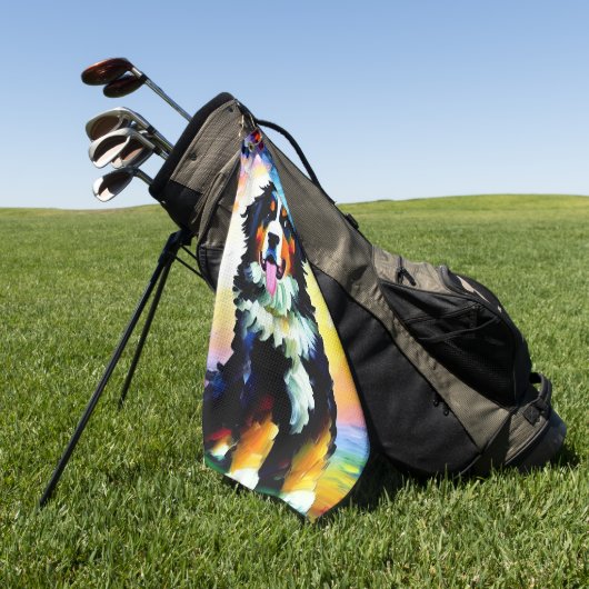 Bernese Mountain Dog Golf Towel Golfhanddoek (Groen)