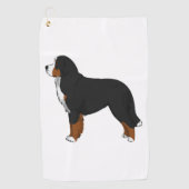 Bernese Mountain Dog Golfhanddoek (Voorkant)
