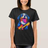 Bernese Mountain Dog Guitar T-shirt (Voorkant)