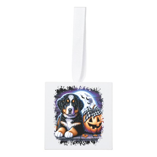 Bernese Mountain Dog Halloween Decoratie (Voorkant)