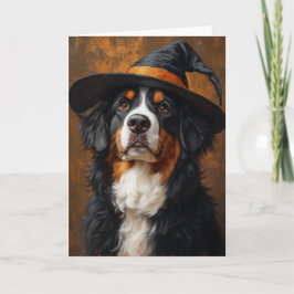 Bernese Mountain Dog Halloween Feestdagen Kaart