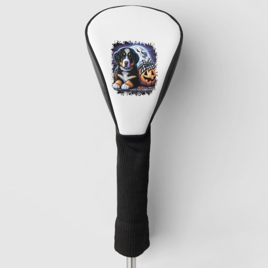 Bernese Mountain Dog Halloween Golfheadcover (Voorkant)
