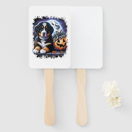 Bernese Mountain Dog Halloween Handwaaier (Voorkant en achterkant)
