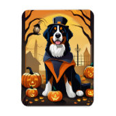 Bernese Mountain Dog Halloween Magneet (Verticaal)