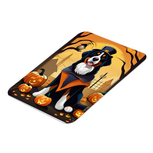 Bernese Mountain Dog Halloween Magneet (Linkerzijde)