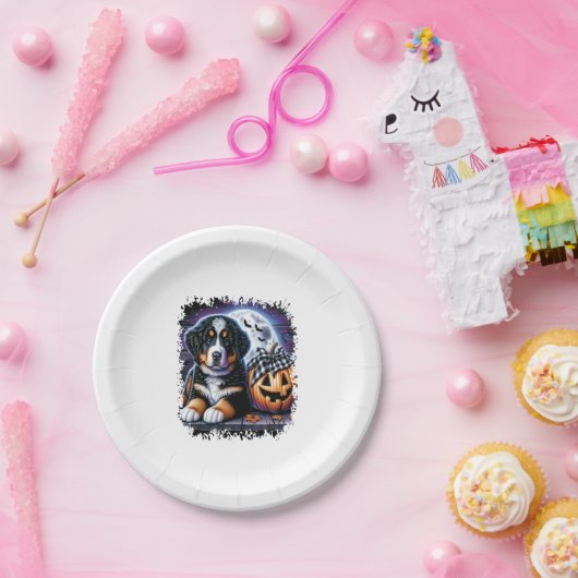Bernese Mountain Dog Halloween Papieren Bordje (Feest)