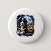 Bernese Mountain Dog Halloween Ronde Button 5,7 Cm (Voorkant)