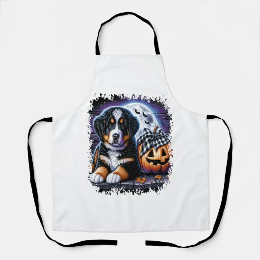 Bernese Mountain Dog Halloween Schort (Voorkant)