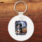 Bernese Mountain Dog Halloween Sleutelhanger (Voorkant)