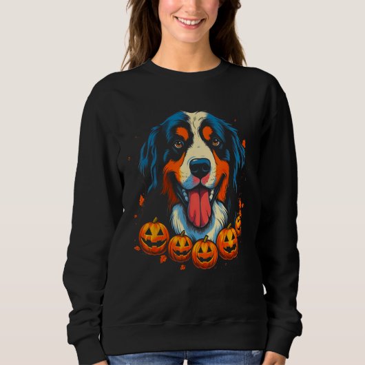 Bernese Mountain Dog Halloween Trui (Voorkant)