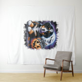Bernese Mountain Dog Halloween Wandkleed (In Situ (horizontaal))