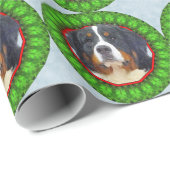 Bernese Mountain Dog Happy Howliday Cadeaupapier (Rol Hoek)