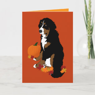 Bernese Mountain Dog herfst Blank Kaart