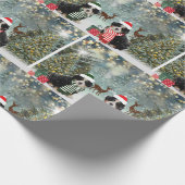Bernese Mountain dog Holiday Cadeaupapier (Hoek)