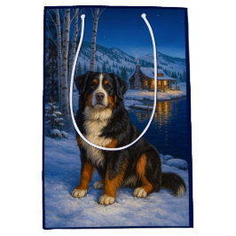 Bernese Mountain Dog Holiday Medium Cadeauzakje