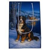 Bernese Mountain Dog Holiday Medium Cadeauzakje (Achterkant)