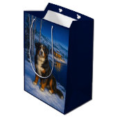 Bernese Mountain Dog Holiday Medium Cadeauzakje (Achterkant Gekanteld)