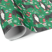 Bernese Mountain Dog Holiday xmas Cadeaupapier (Rol Hoek)