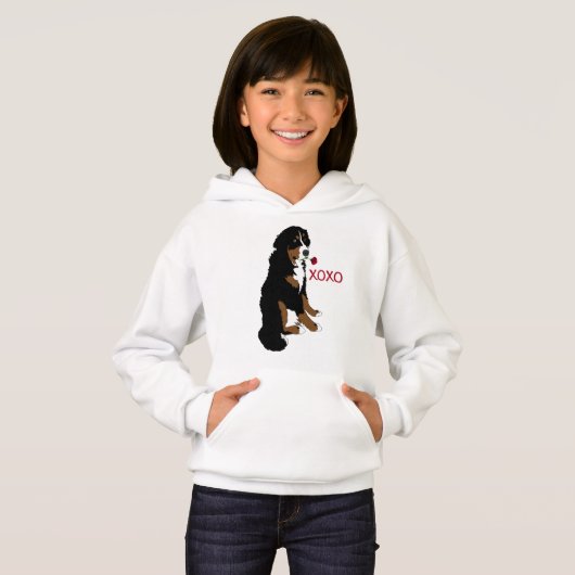 Bernese Mountain Dog Hoodie (Voorkant volledig)