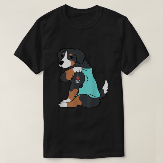 Bernese Mountain Dog I Love Dad Funny Dog T-shirt (Design voorkant)