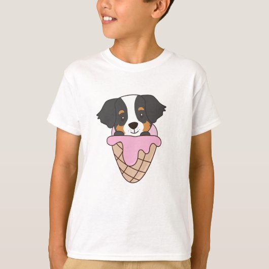 Bernese Mountain Dog Ice Waffle Sweet Animals T-shirt (Voorkant)