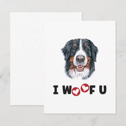 Bernese Mountain Dog ik wil je graag (Voorkant / Achterkant)