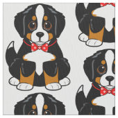 Bernese Mountain Dog in Bow Stropdas Fabric Stof (Close Up)