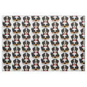 Bernese Mountain Dog in Bow Stropdas Fabric Stof (Fat Quarter)