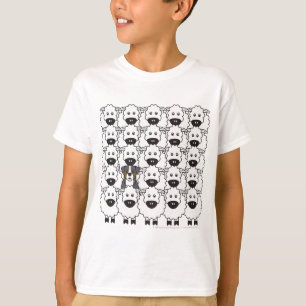 Bernese Mountain Dog in de schapen T-shirt