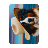 Bernese Mountain Dog in het strand Magneet (Verticaal)