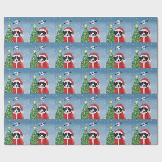 Bernese Mountain Dog in sneeuw met kerstcadeaus Cadeaupapier (Vlak)